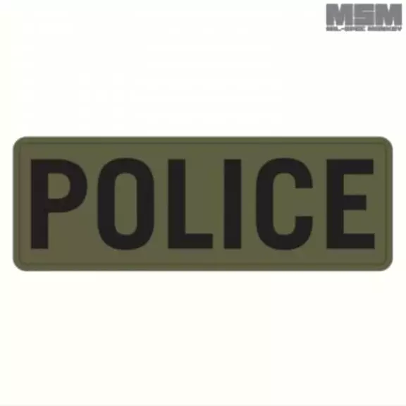 Mil-spec Monkey Tactical Patch With Velcro - POLICE 8.5x3 PVC