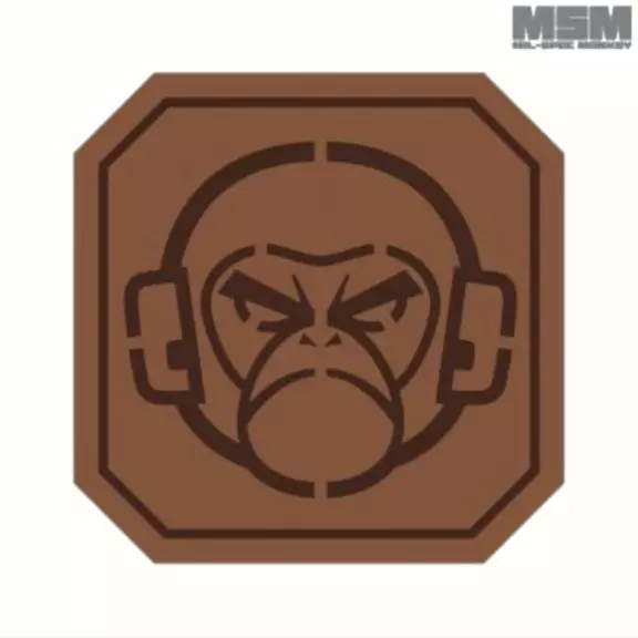 Mil-spec Monkey Taktischer Patch mit Klettverschluss - Monkey Head 2inch Square Leather