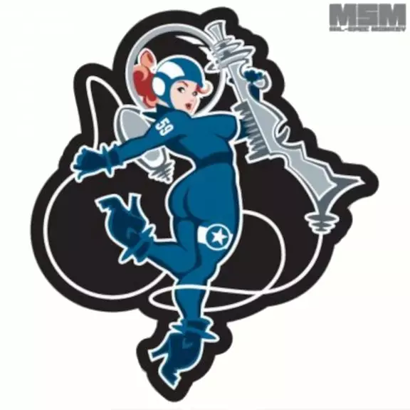 Mil-spec Monkey Tactical Patch With Velcro - Space Girl 1 Woven Patch