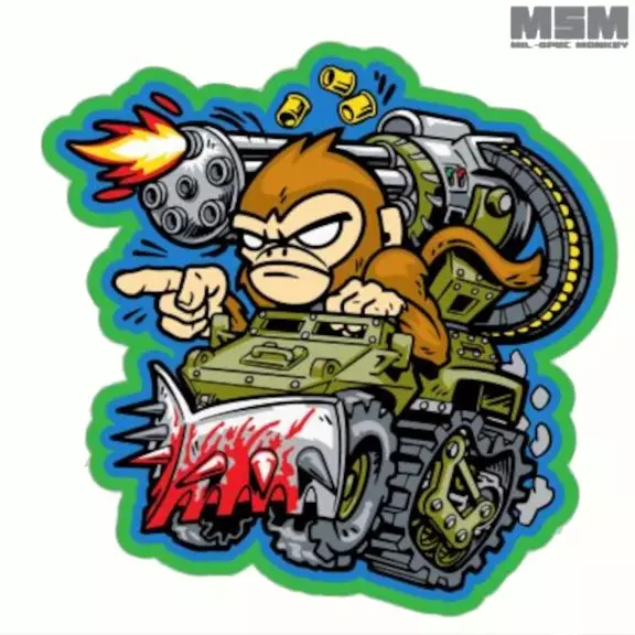 Mil-spec Monkey Tactical Patch With Velcro - War Machine Monkey1