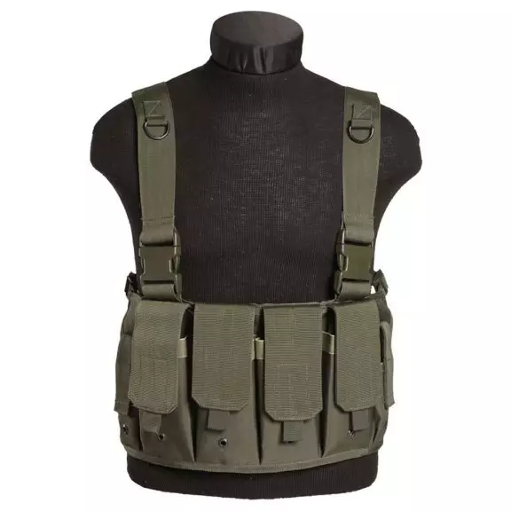 Mil-Tec Mag Carrier Chest Rig Tactical Vest - Olive