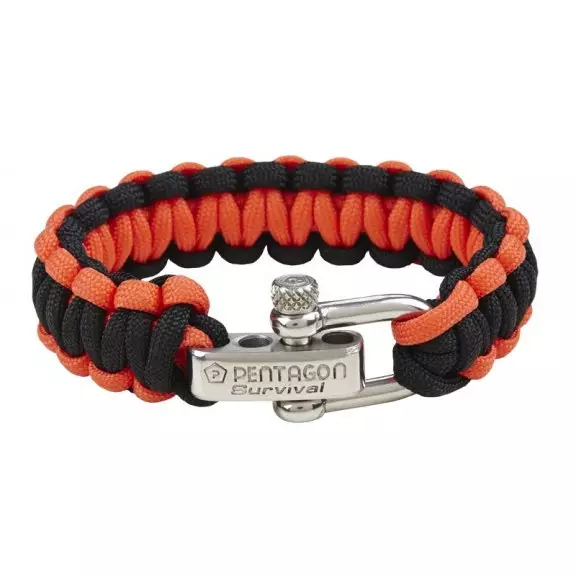 Pentagon Tactical Survival Bracelet - Orange-Black