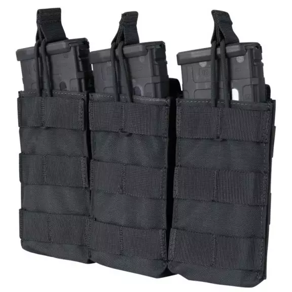Condor® Dreifache M4 / M16 Magazintasche mit offenem Deckel - Schwarz