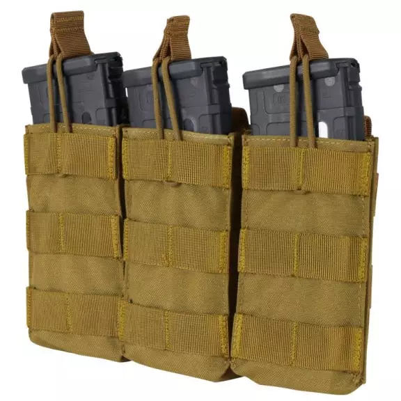 Condor® Dreifache M4 / M16 Magazintasche mit offenem Deckel  - Coyote