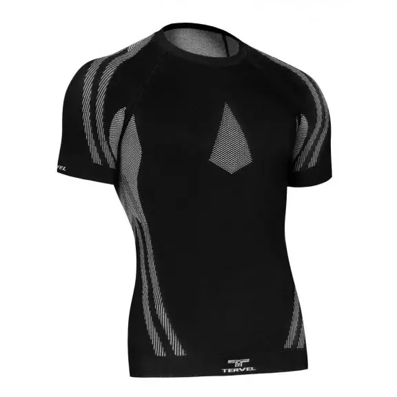 Tervel OPTILINE Men's short sleeve shirt (OPT L1102) - Black / Light Grey
