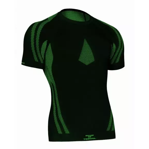 Tervel Koszulka męska krótki rękaw OPTILINE (OPT L1102) - Black / Green