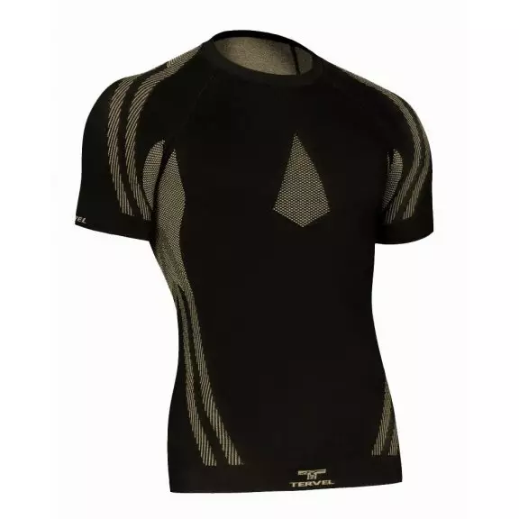 Tervel OPTILINE Men's short sleeve shirt (OPT L1102) - Black / Gold
