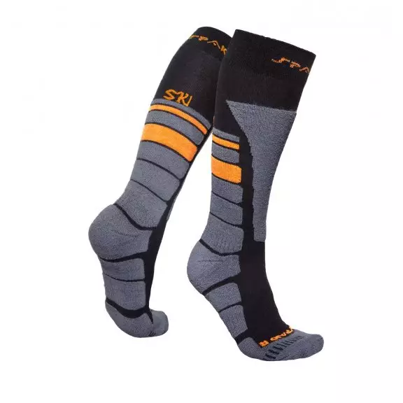 Spaio Thermo Ski Socks THERMOLITE - Black / Grey / Orange