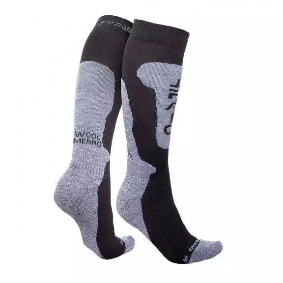 Spaio Thermo Ski socks MERINO - Black / Grey