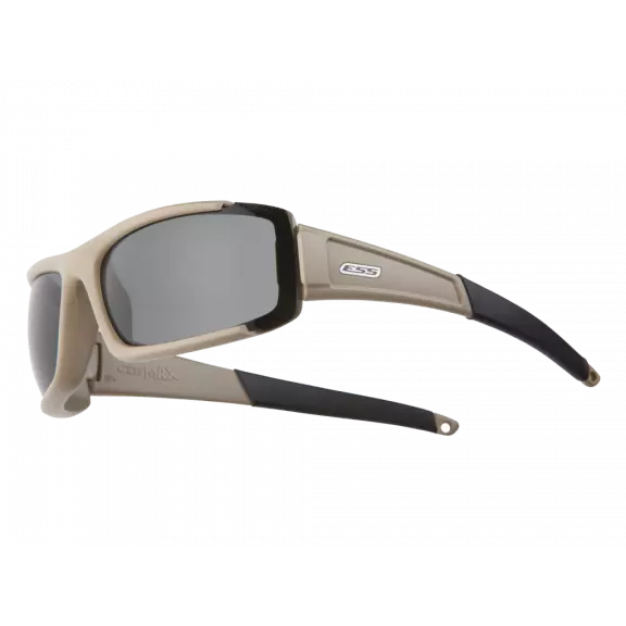 ESS CDI Max Ballistic SunglassesTan FrameClear & Smoke Lens 