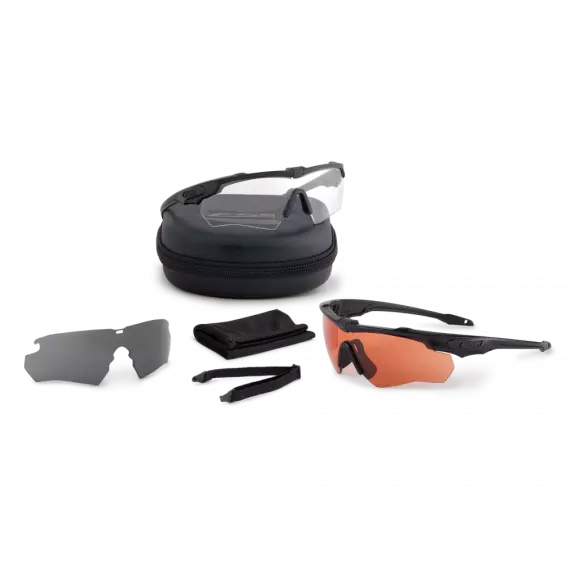 ESS® Crossblade Ballistic Glasses - 2xBlack / Clear, Smoke Gray & Hi-Def Copper