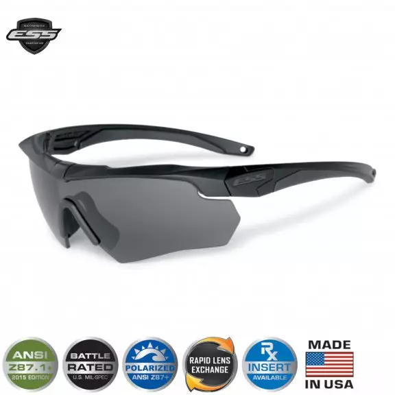 ESS® Crossbow® Ballistic Glasses - Black / Clear