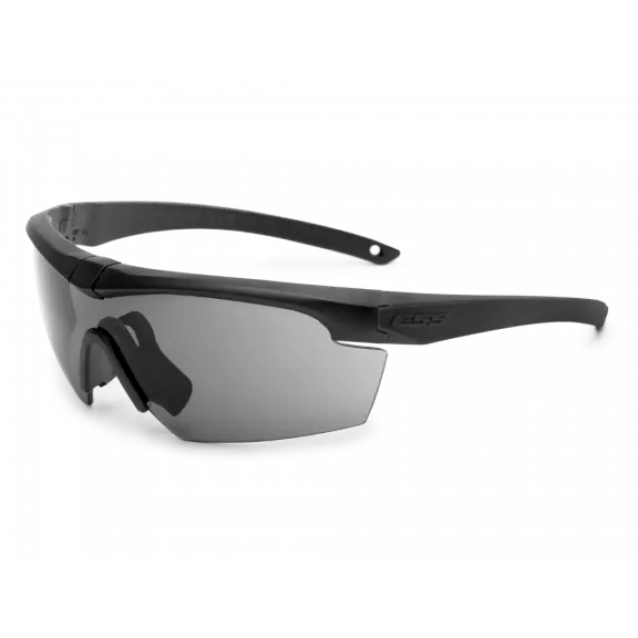 ESS® Crosshair® Ballistic Glasses - Black / Smoke Gray