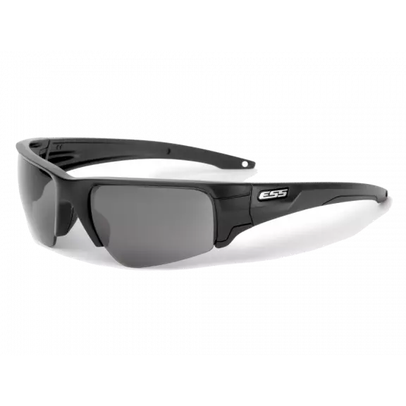 ESS® Crowbar® Ballistic Glasses - Black silver logo / Clear & Smoke Gray