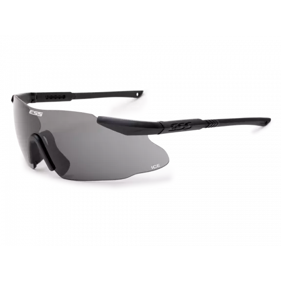 ESS® Ice® Ballistic Glasses - Black / Smoke Gray