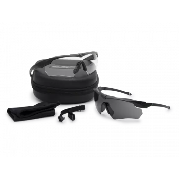 ESS® Okulary Balistyczne Crossbow Suppressor - 2xCzarny / Clear & Smoke Gray
