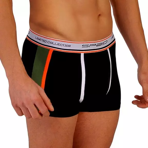 Spaio MEN's Boxers Shorts BMS 01 - Black / Olive Green