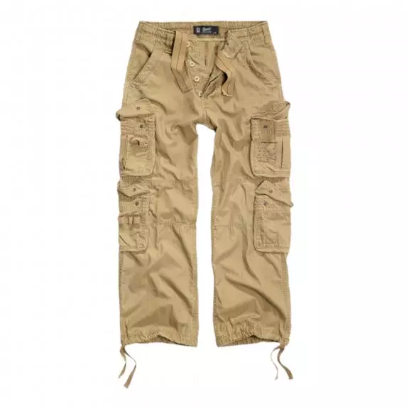 Brandit® Pure Vintage Cotton Trousers - Khaki