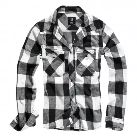 Brandit® Koszula W Kratę Check Shirt - Biały/Czarny