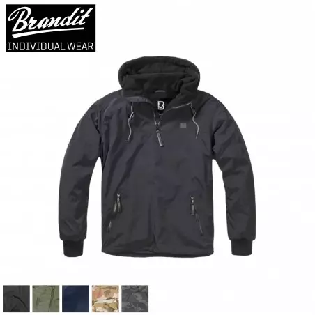 Brandit Classic Tactical Windbreaker Hooded Anorak Mens Jacket Anthracite Grey 
