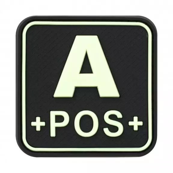 JTG® Bloodtype Square Rubber Patch 3D A Rh+