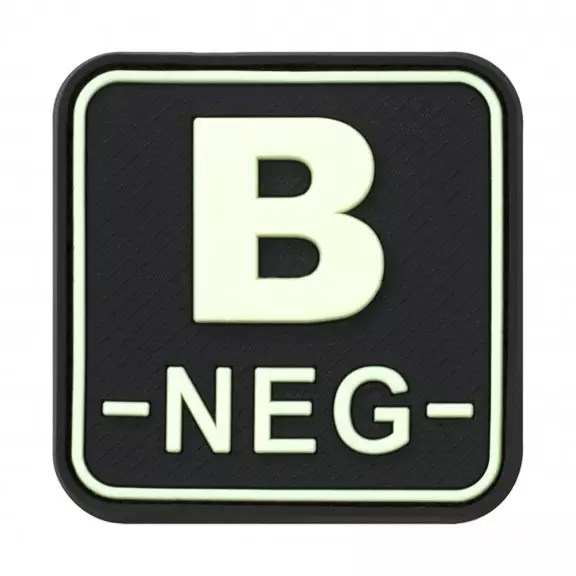 JTG® Bloodgroup Square Rubber Patch 3D B Rh- JTG® Bloodgroup Square Rubber Patch 3D B Rh-