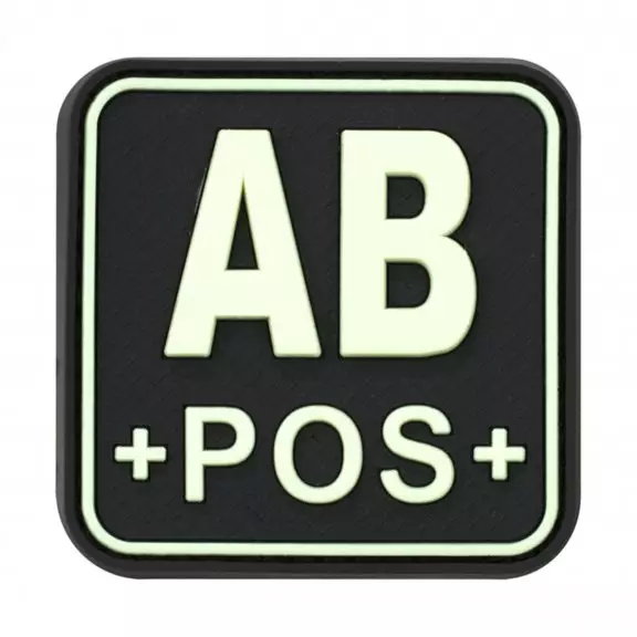 JTG® Bloodgroup Square Rubber Patch 3D AB Rh+