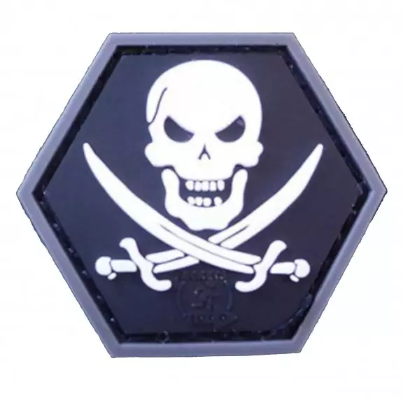 JTG® No Fear Pirate Rubber Patch 3D
