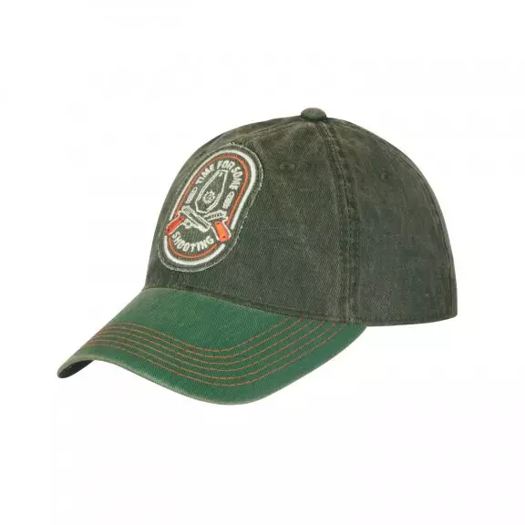 Helikon-Tex Snapback Shooting Time - Dirty Washed Cotton - Dark Green/Kelly Green