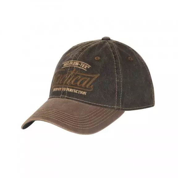 Helikon-Tex Snapback Tactical Cap - Dirty Washed Black / Dirty Washed Brown D