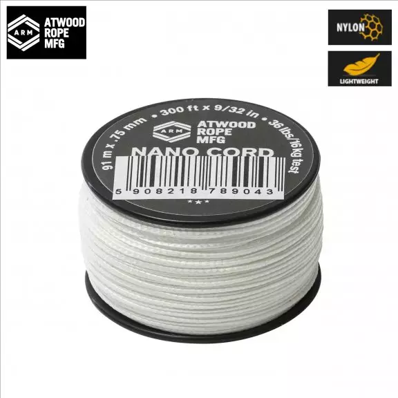 Atwood® Linka Dyna X Nano Cord (300ft) - Biały
