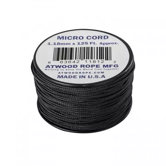 Atwood® Linka Micro Cord (125 FT) - Czarny