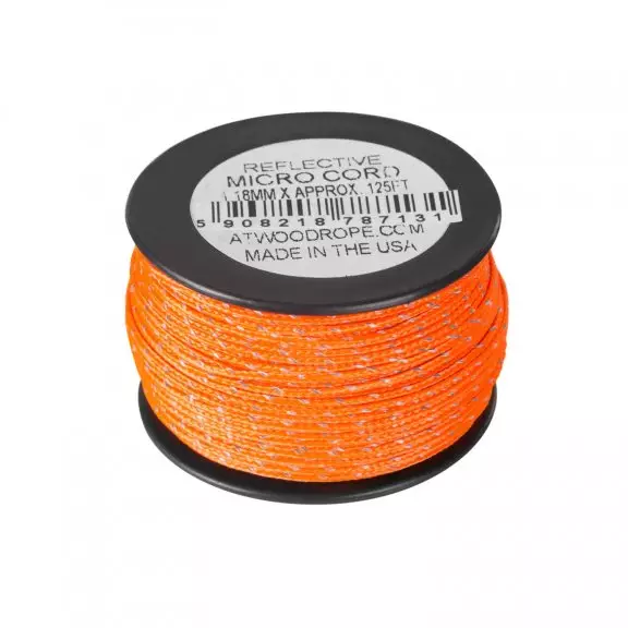 Atwood® Linka Micro Cord Reflective 1.18mm (125 FT) - Neon Orange