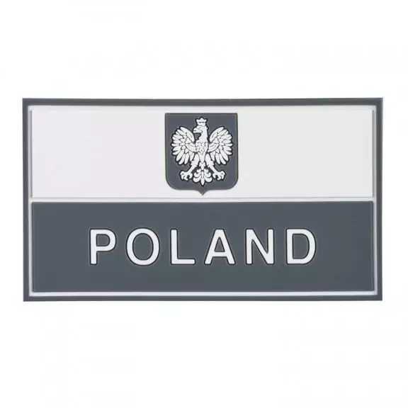 Helikon-Tex® Emblemat Flaga PL z godłem (90 x 50 mm) gaszona - PVC - Szara