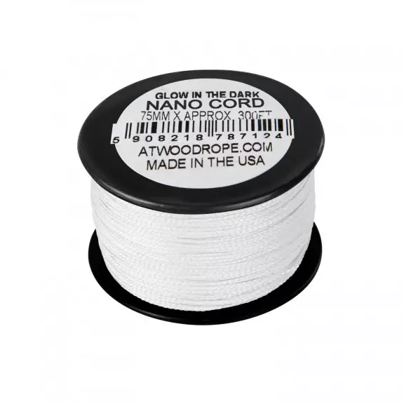 Atwood® Nano Cord Uber Glow 0,75 mm (300 Fuß) - Weiß
