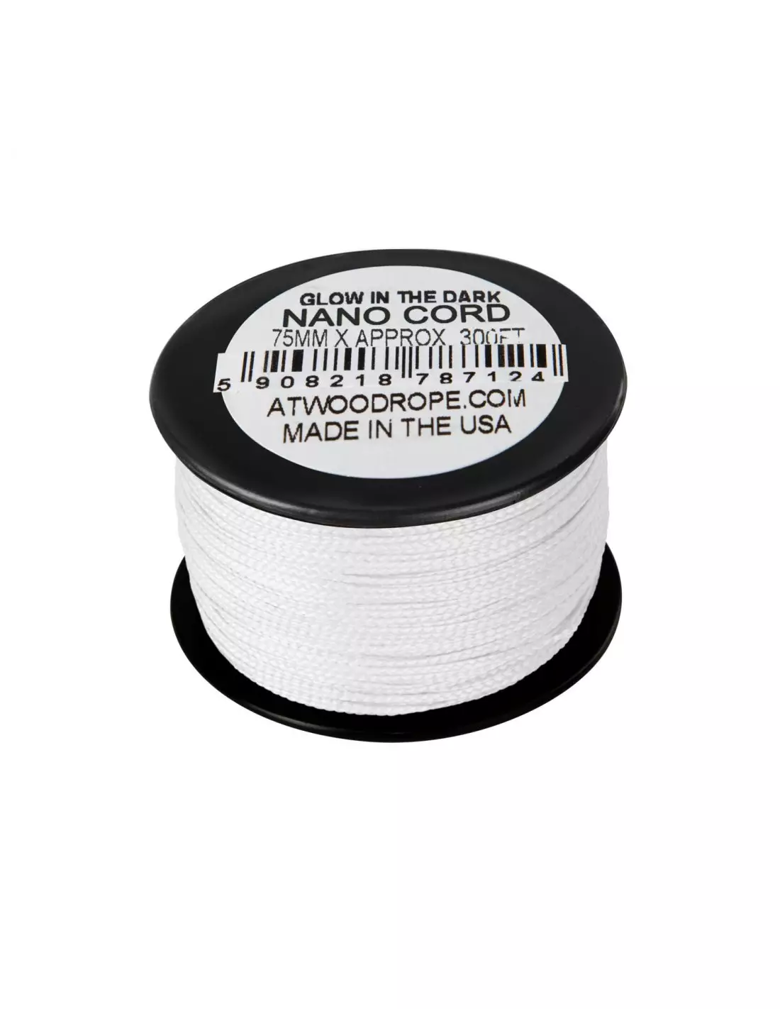 Atwood® Nano Cord Uber Glow .75mm (300FT) - White