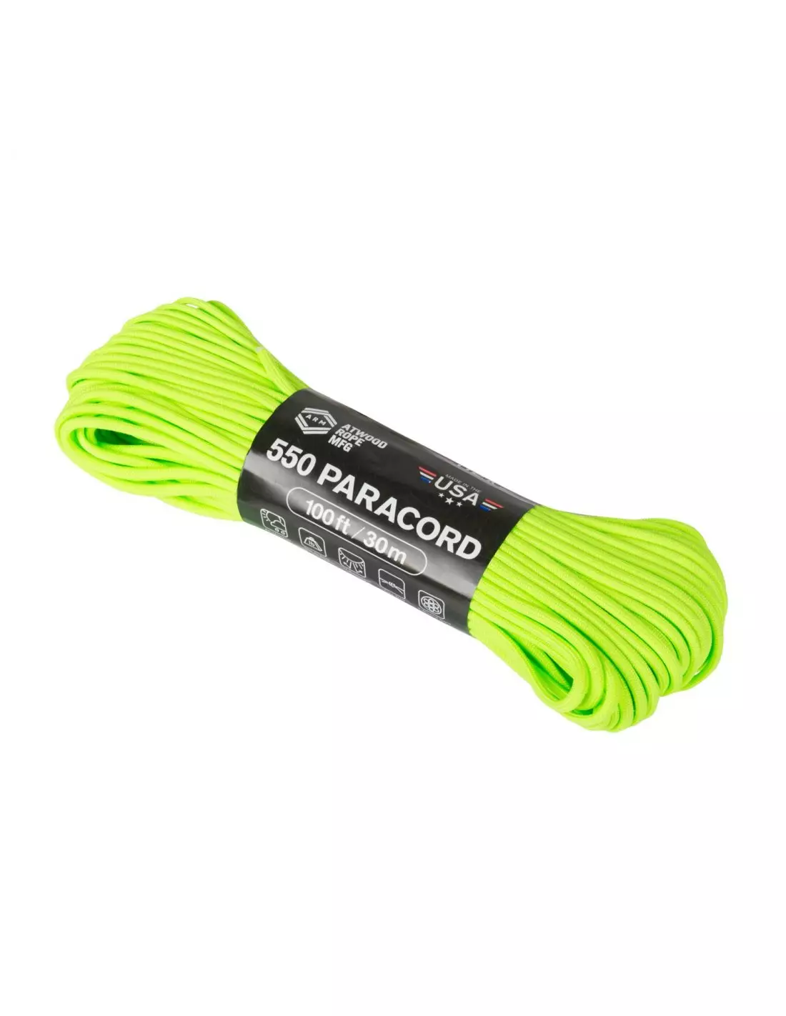 Atwood® 550 Paracord (100FT) - Neon Green
