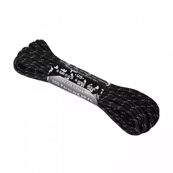 Atwood® 550 Paracord Reflective (50FT) - Black