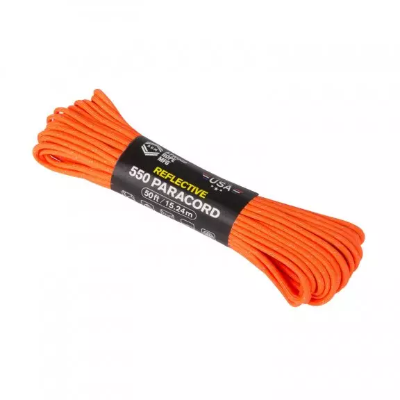 Atwood® Linka 550 Paracord Reflective (50FT) - Neon Orange