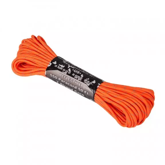 Atwood® 550 Paracord Reflektierend (50 Fuß) - Orange