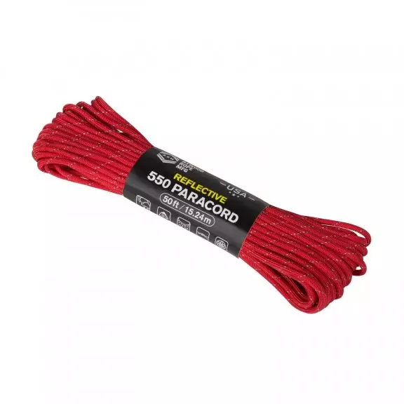 Atwood® 550 Paracord Reflektierend (50 Fuß) - Rot