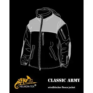 Helikon-Tex® CLASSIC ARMY Fleece jacket - Windblocker - Black