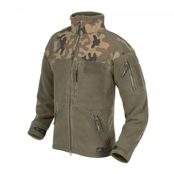 Helikon-Tex® INFANTRY Fleece Jacket - Olive Green / PL Woodland XL WASHED
