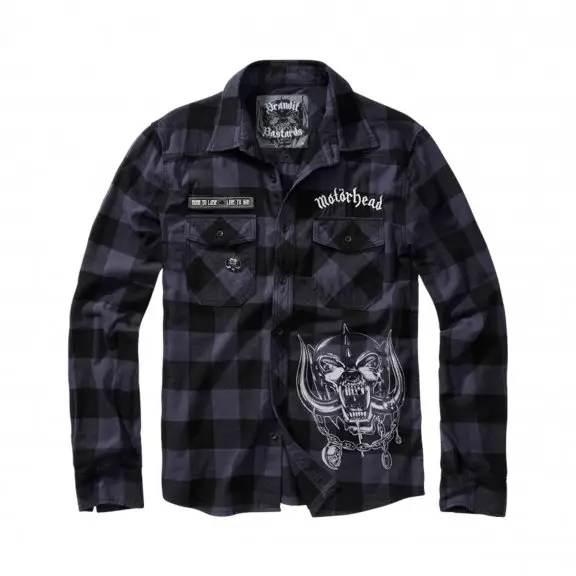 Brandit® Koszula w Kratę Motorhead - Czarny