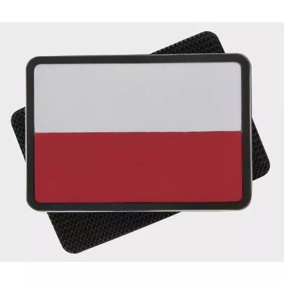 Helikon-Tex® Polish flag PVC velcro patch - White / Red