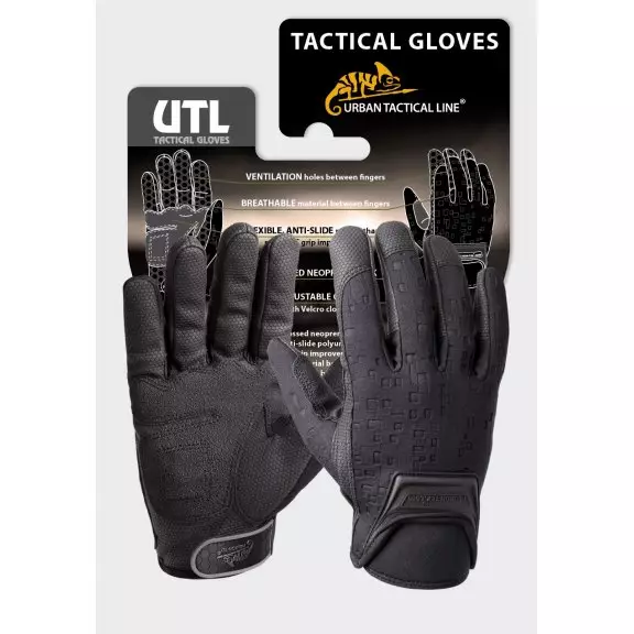 HELIKON UTL URBAN TACTICAL LINE GLOVES AIRSOFT SHOOTING COMBAT PROTECTION BLACK 