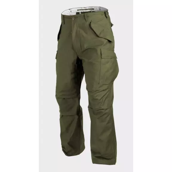 Helikon-Tex® US ARMY MILITARY M65 Trousers / Pants - Nyco Sateen - Olive Green XL-R WASHED