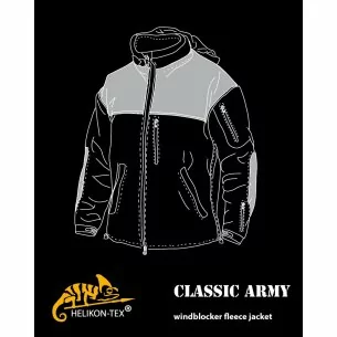 Helikon-Tex® CLASSIC ARMY Fleece jacket - Windblocker - Olive Green / Black