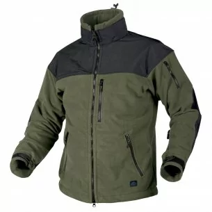 Helikon-Tex® CLASSIC ARMY Fleece jacket - Windblocker - Olive Green / Black