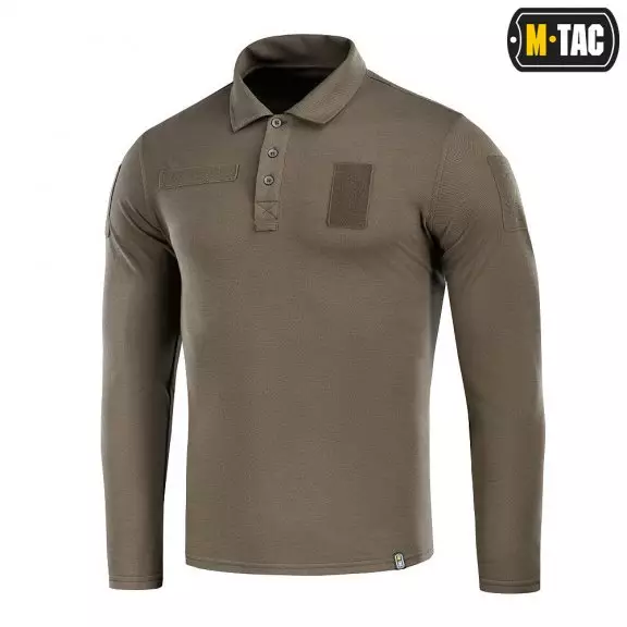 M-Tac® Long Sleeve Tactical Polo Shirt 65/35 - Dark Olive